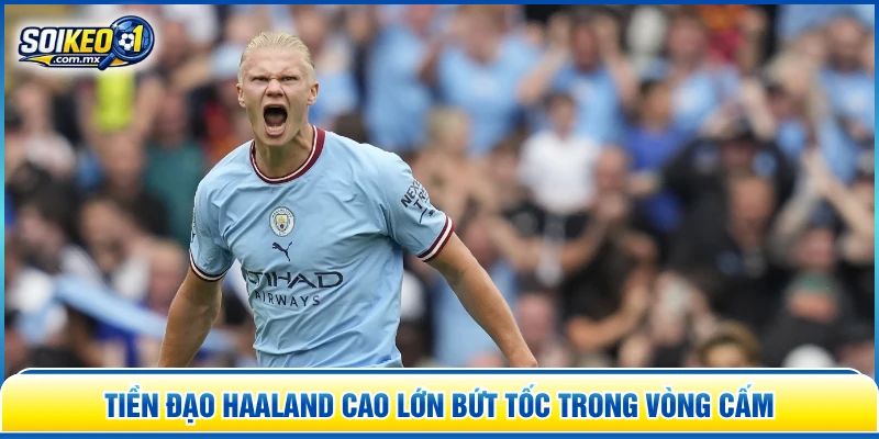 Tiền đạo Haaland cao lớn bứt tốc trong vòng cấm
